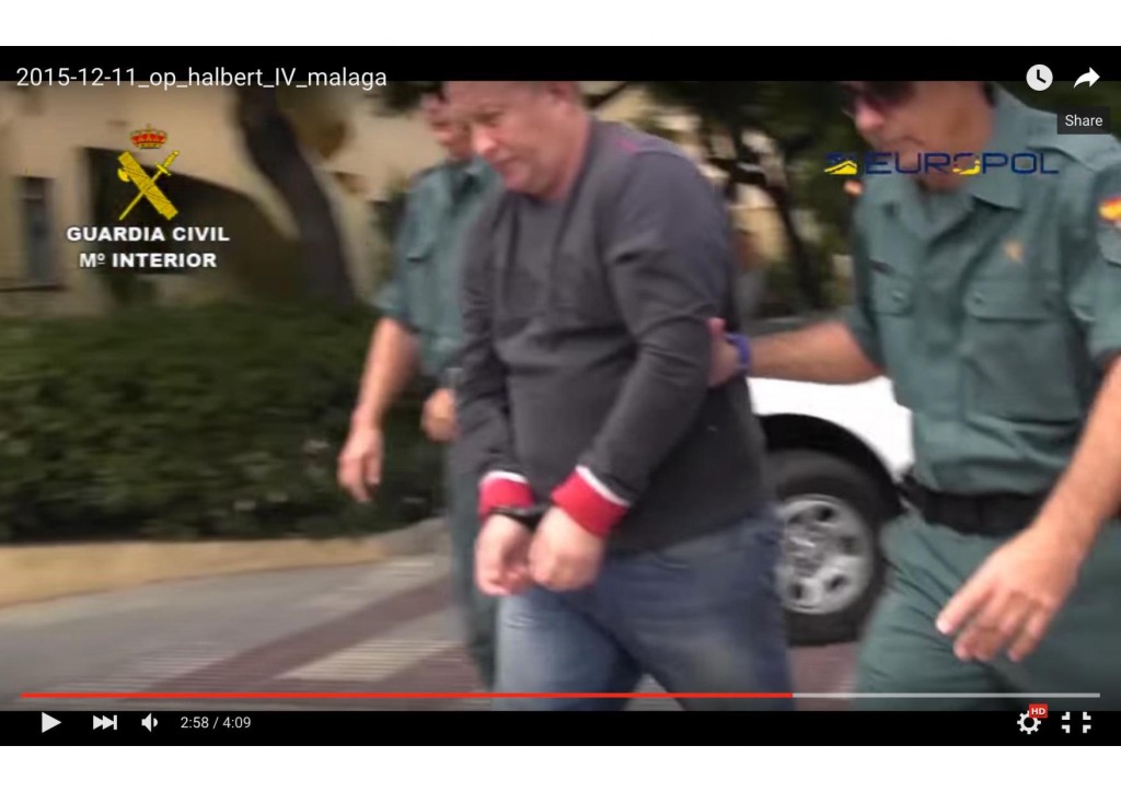 The moment Guardia Civil officers led Robert Dawes away for extradition to France